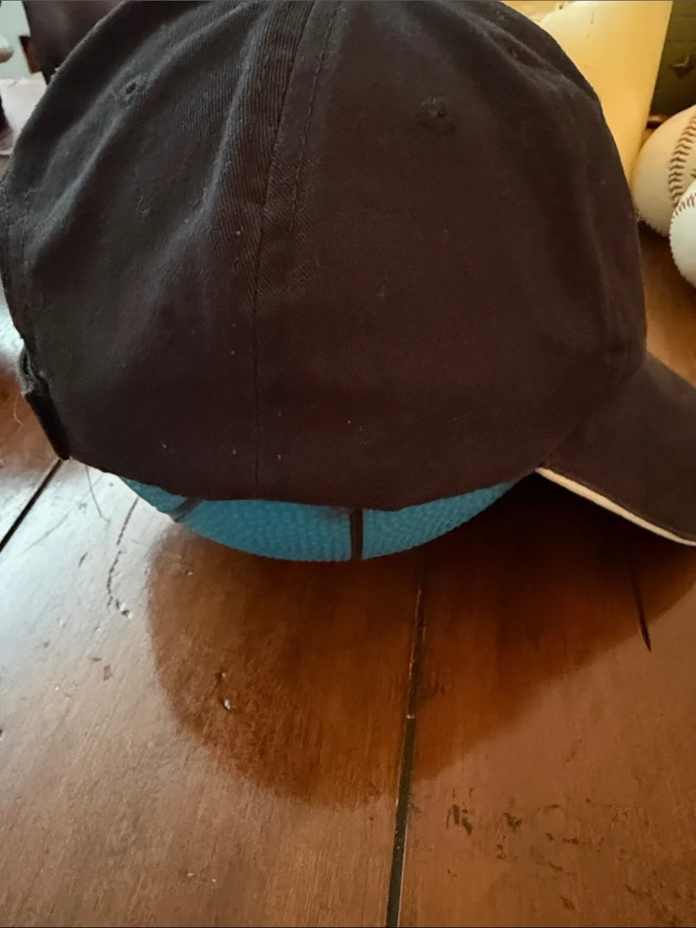 Men's Black Cap with Green Logo